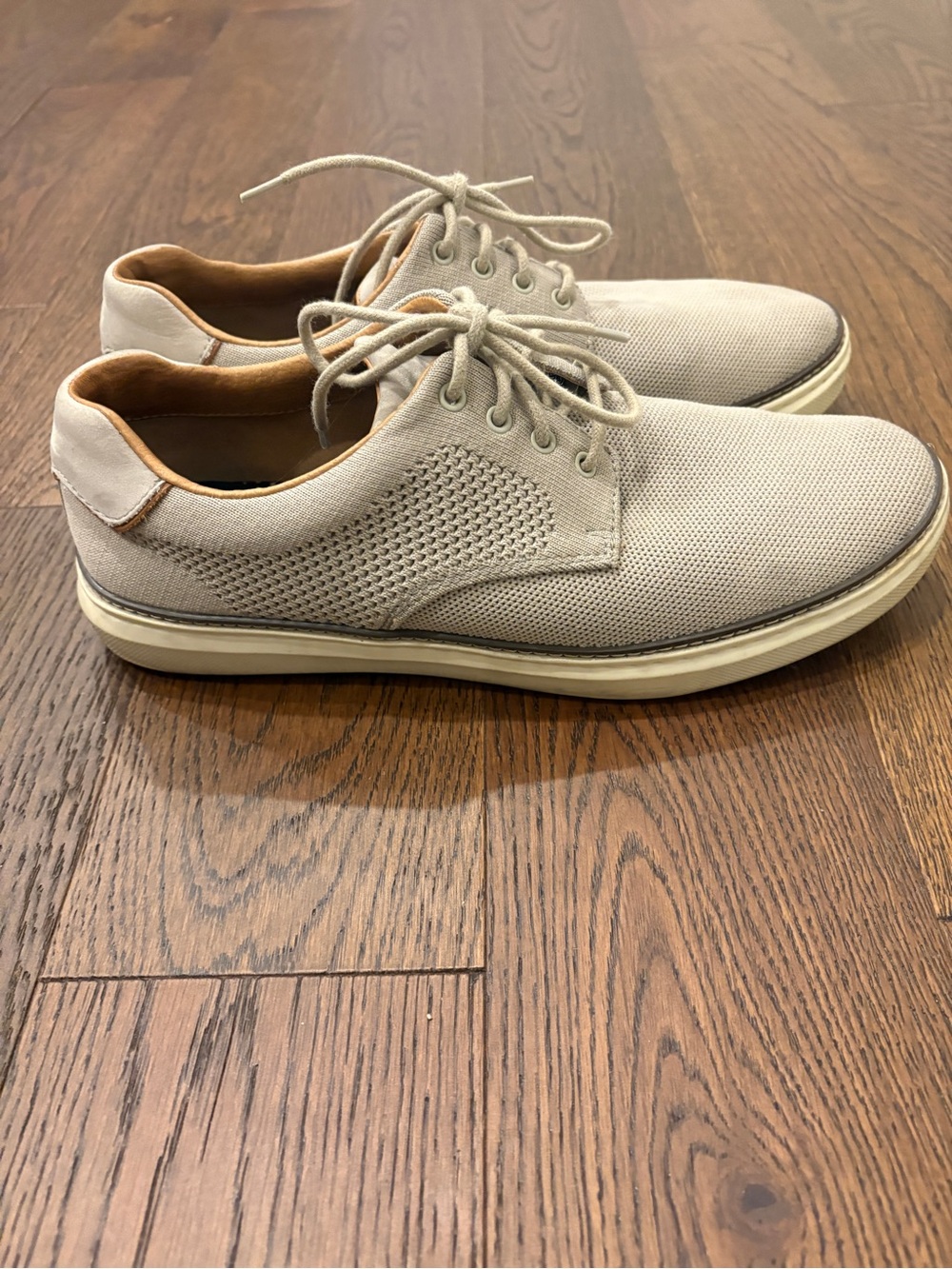 Johnston & Murphy Mcguffy Knit Beige Size 11.5